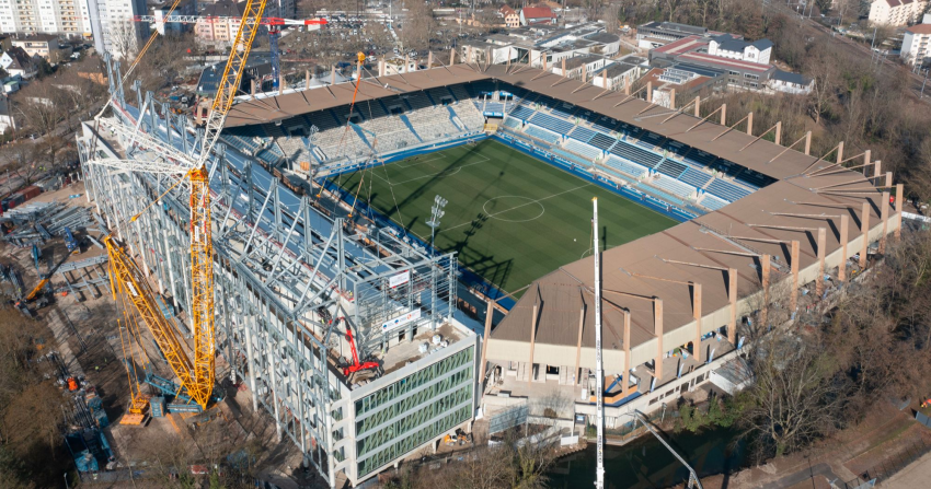 Chantier du stade de la Meinau